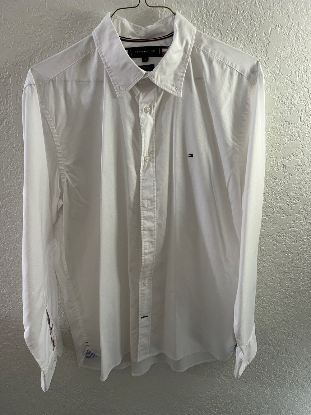Tommy Hilfiger White Long-Sleeve Button Shirt